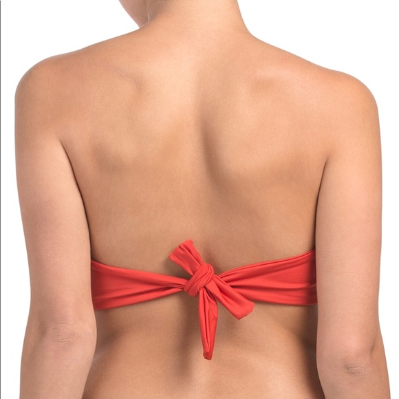 Carmen Marc Valvo swim bandeau bikini top convertible halter strapless - Picture 5 of 13